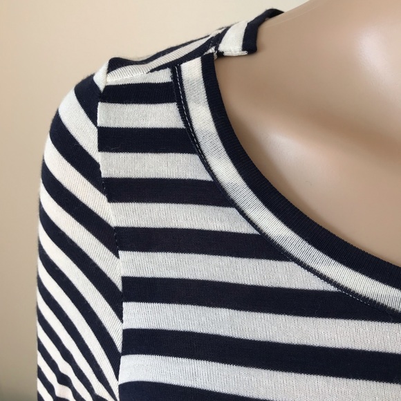 Zara Blue and White Striped Tunic - Picture 4 of 8